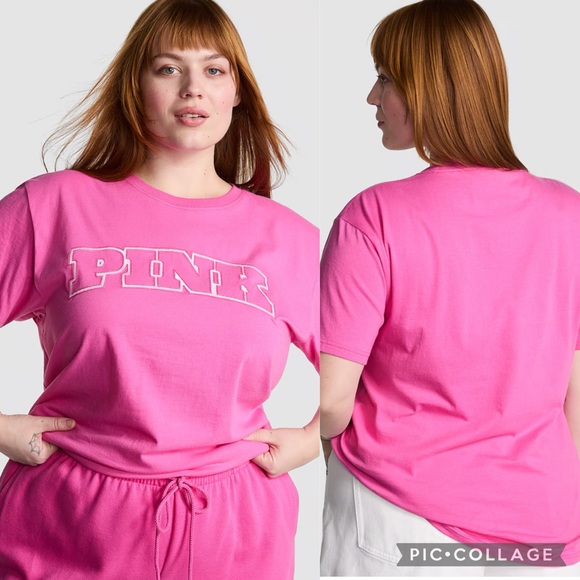 PINK Victoria's Secret Tops - PINK CAMPUS COTTON TEE
